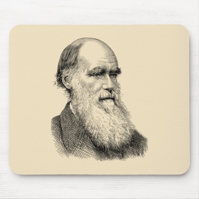 Darwin Porträtt Evolution/ Charles Darwin Musmatta (Framsidan)