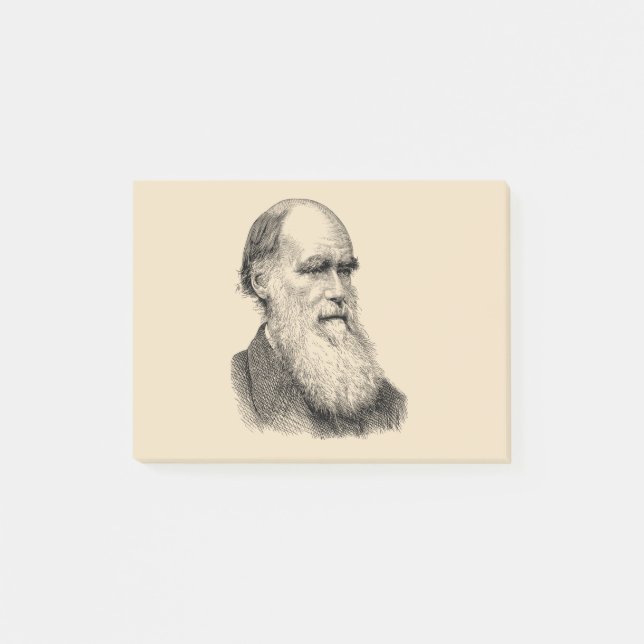 Darwin Porträtt Evolution/ Charles Darwin Post-it Block (Framsida)