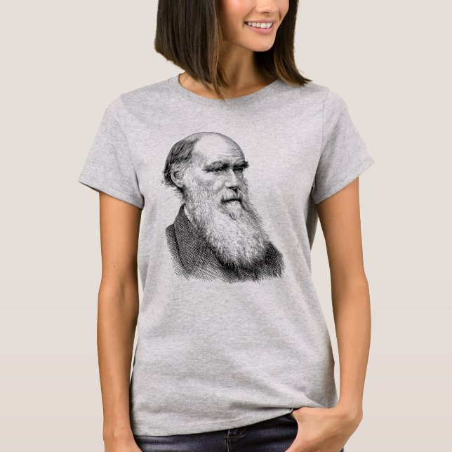 Darwin Porträtt Evolution/ Charles Darwin T Shirt (Framsida)