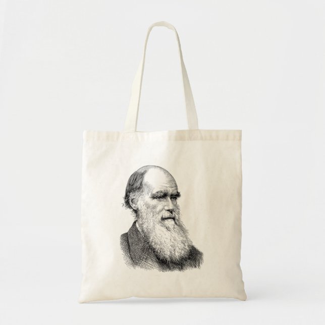 Darwin Porträtt Evolution/ Charles Darwin Tygkasse (Framsidan)