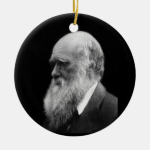 Darwin porträttprydnad julgransprydnad keramik
