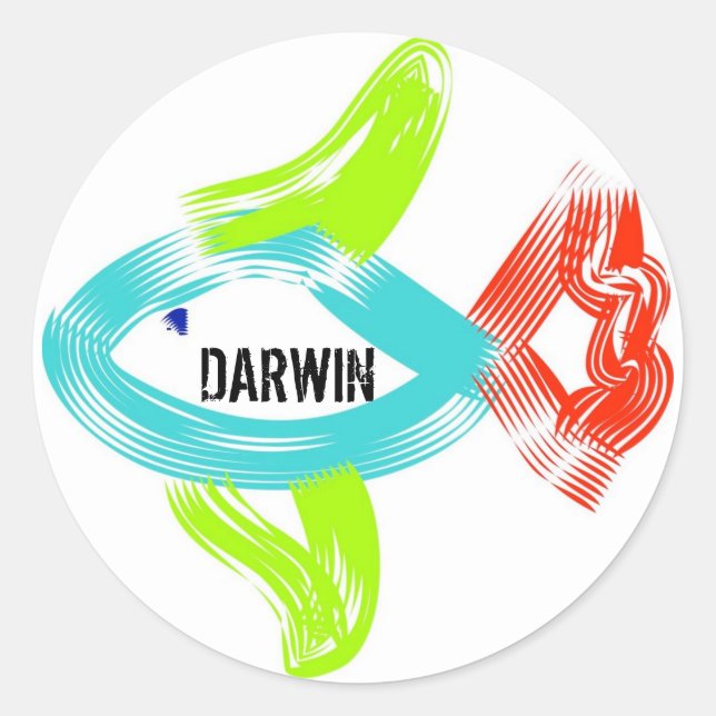 Darwin Runt Klistermärke (Framsida)