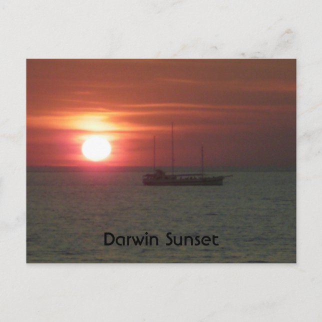 Darwin Sunset Vykort (Framsida)