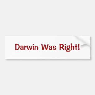 Darwin var höger! bildekal