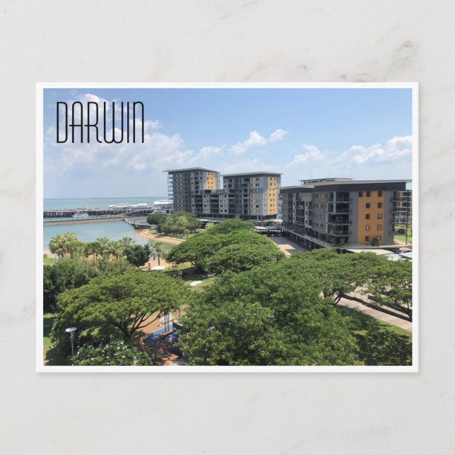 darwin waterfront nt vykort (Framsida)