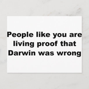 Darwinian Insult Slogan! Vykort