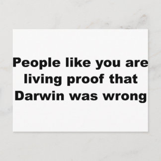 Darwinian Insult Slogan! Vykort
