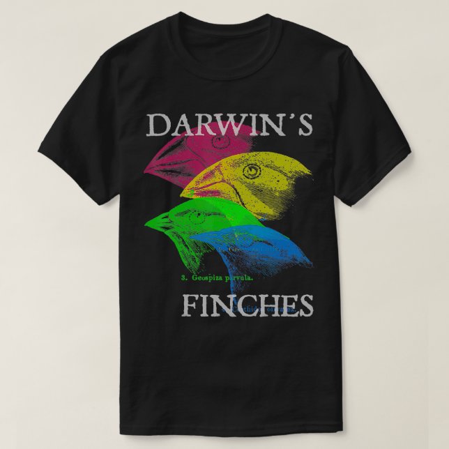 Darwins Finches Evolution Science Biology Teacher T Shirt (Design framsida)