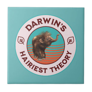 Darwins hairigaste teori söta ulliga mammutar kakelplatta