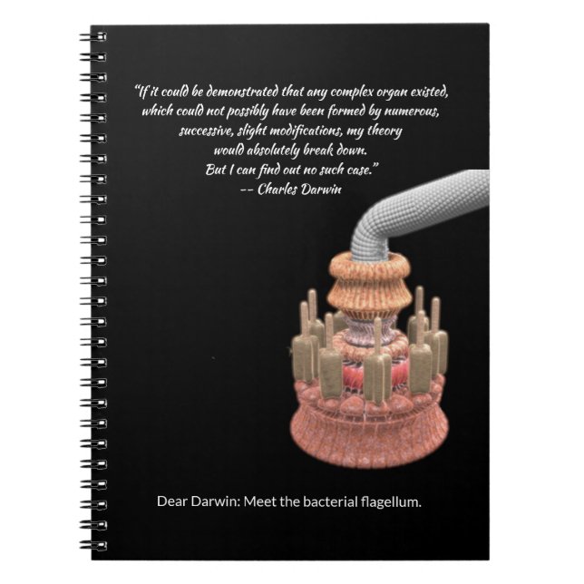 Darwins koncession och det bakteriella flaggellet anteckningsbok (Framsidan)