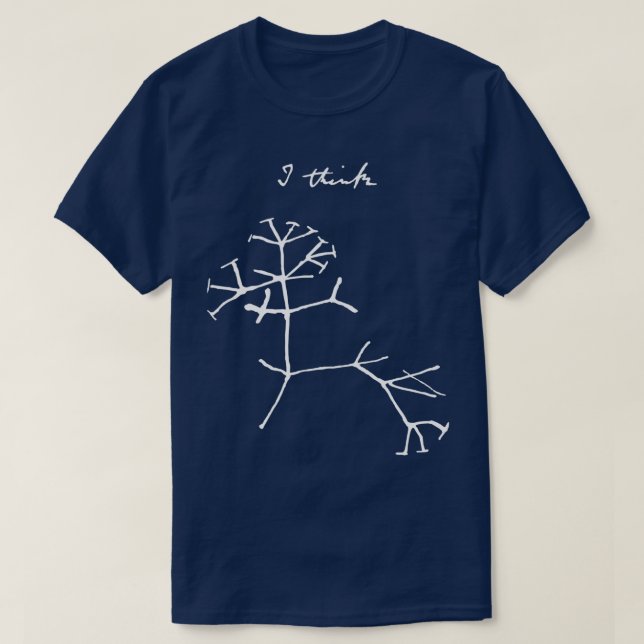 Darwins Livets träd Evolution Biology T Shirt (Design framsida)