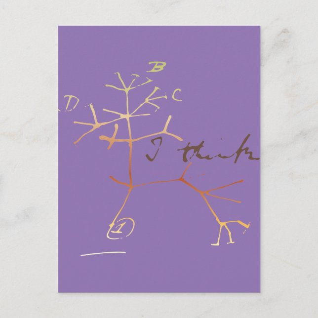 Darwins livets träd: Jag tror Vykort (Framsida)