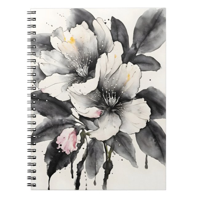 Darwins toffel - Akvarellblommor Anteckningsbok (Framsidan)