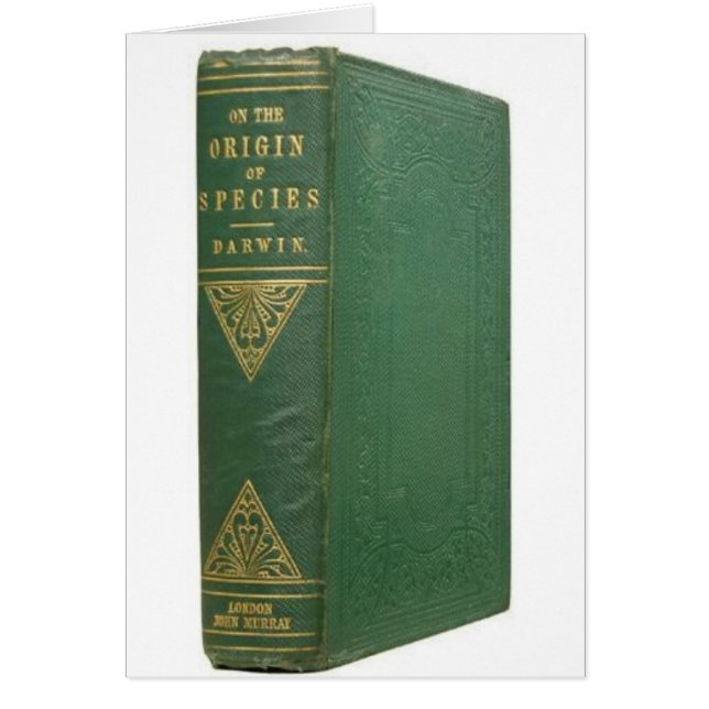 Darwins ursprung av art hälsningskort (Framsidan)