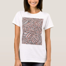 Darya | Abstrakt T-Shirt med Handritad Konst