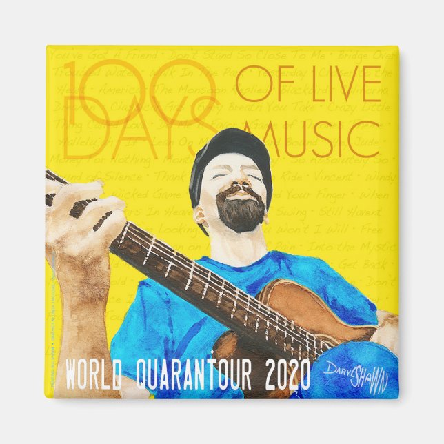 Daryl Shawn 100 Days Quarantour Magnet (Framsidan)