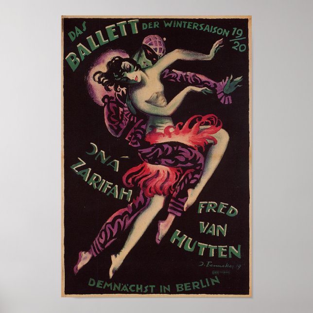 Das Ballett (The Ballet), Josef Fenneker Poster (Framsidan)