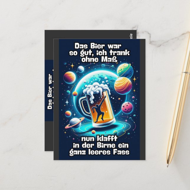 Das Bier im Kopf  Vykort (Fram/Back In Situ)