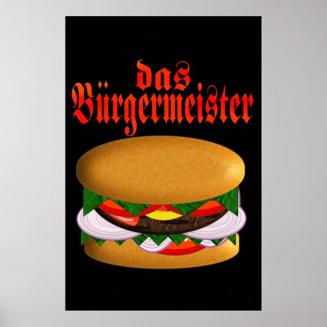 das Burgermeister Poster (Framsidan)