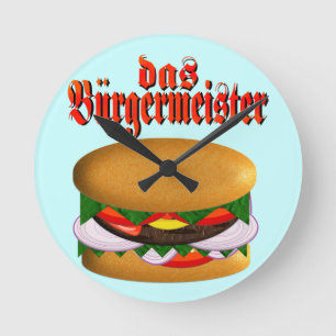 das Burgermeister Wall Clock Rund Klocka
