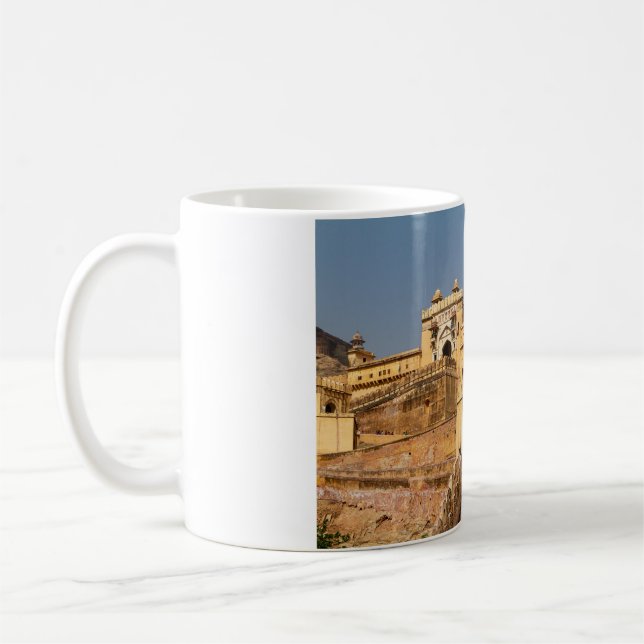 Das Fort Amber bei Jaipur in Indien Kaffemugg (Vänster)