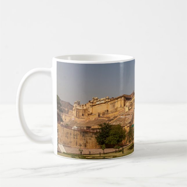 Das Fort Amber bei Jaipur in Indien Kaffemugg (Vänster)