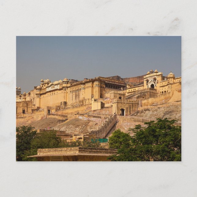 Das Fort Amber bei Jaipur in Indien Vykort (Framsida)