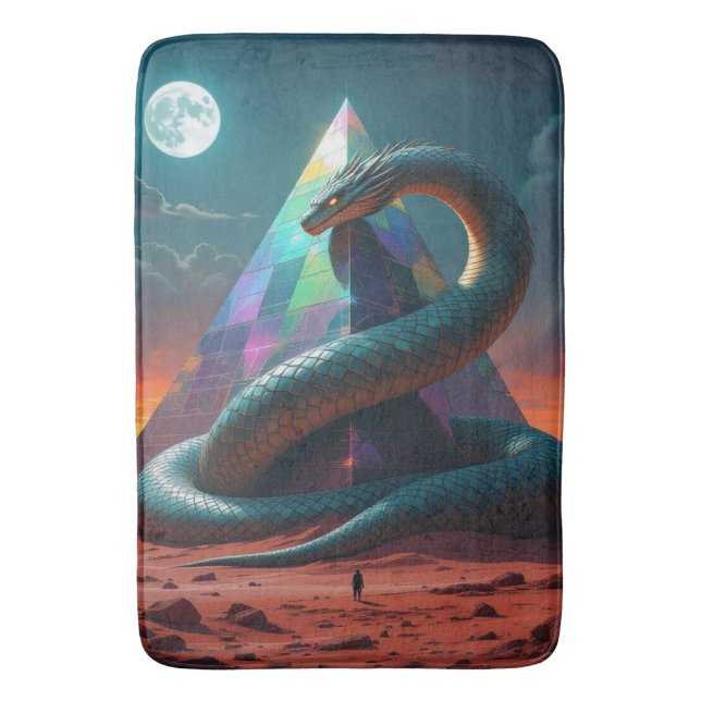 „Das Geheimnis der Schlangengötter“ Badrumsmatta (Framsidan (Vertikal))