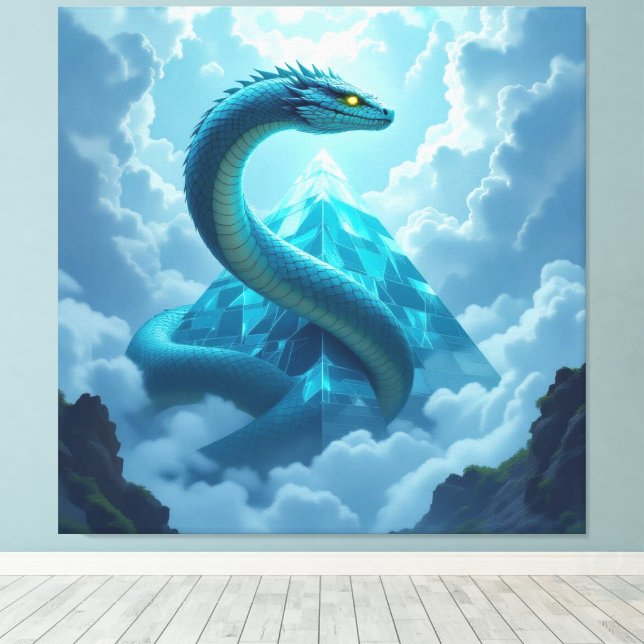 „Das Geheimnis der Schlangengötter“ Canvastryck (Insitu (trägolv))