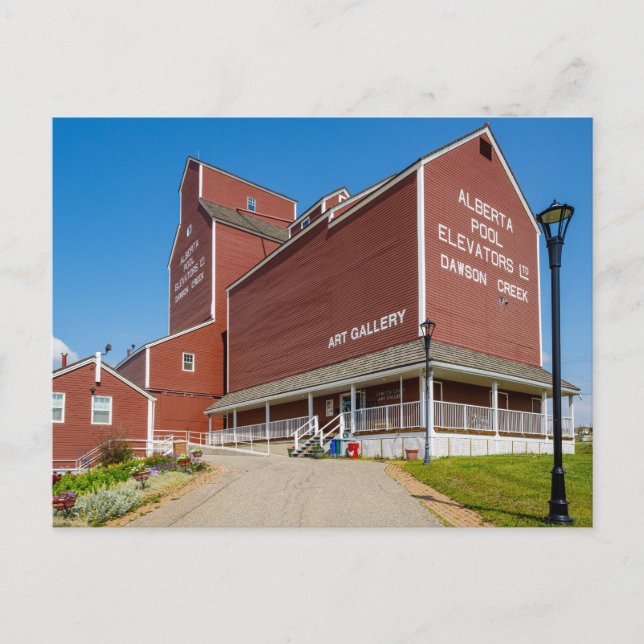 Das historische Getreidesilo von Dawson Creek in A Vykort (Framsida)