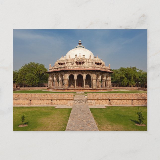 Das Humayun Mausoleum in Neu Delhi  Vykort (Framsida)