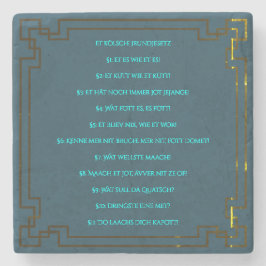 Das Kölsche Grundgesetz – Köln Cologne Jugendstil Stenunderlägg