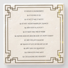 Das Kölsche Grundgesetz – Köln Cologne Jugendstil Stenunderlägg