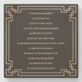 Das Kölsche Grundgesetz – Köln Cologne Jugendstil Stenunderlägg