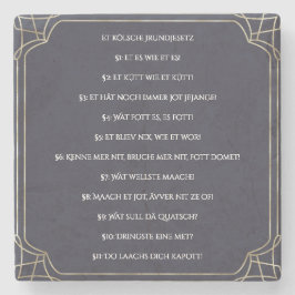 Das Kölsche Grundgesetz – Köln Cologne Jugendstil Stenunderlägg