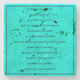 Das Kölsche Grundgesetz – Köln Cologne Jugendstil Stenunderlägg