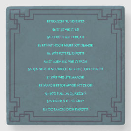 Das Kölsche Grundgesetz – Köln Cologne Jugendstil Stenunderlägg