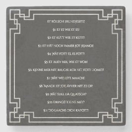 Das Kölsche Grundgesetz – Köln Cologne Jugendstil Stenunderlägg