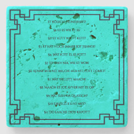 Das Kölsche Grundgesetz – Köln Cologne Jugendstil Stenunderlägg