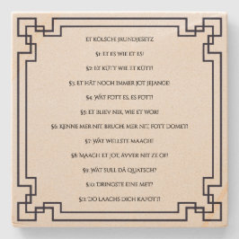 Das Kölsche Grundgesetz – Köln Cologne Jugendstil Stenunderlägg