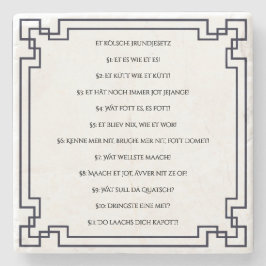 Das Kölsche Grundgesetz – Köln Cologne Jugendstil Stenunderlägg