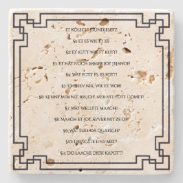 Das Kölsche Grundgesetz – Köln Cologne Jugendstil Stenunderlägg