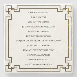 Das Kölsche Grundgesetz – Köln Cologne Jugendstil Stenunderlägg