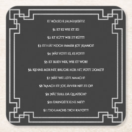 Das Kölsche Grundgesetz – Köln Cologne Jugendstil Underlägg Papper Kvadrat