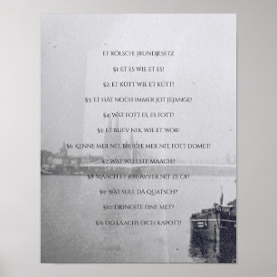 Das Kölsche Grundgesetz - Kölsch - Kölne - Köln Poster