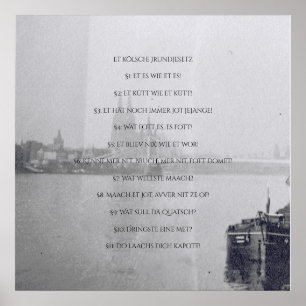 Das Kölsche Grundgesetz - Kölsch - Kölne - Köln Poster