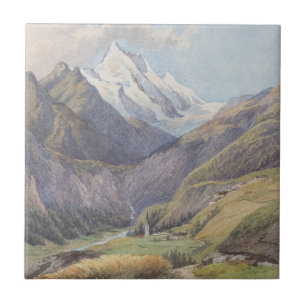 Das Mölltal mit dem Großglockner - Carl Lafite Kakelplatta