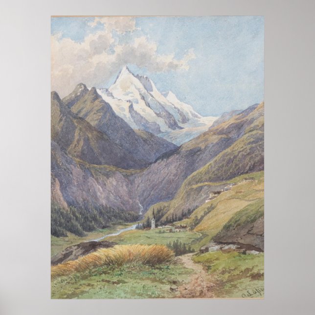 Das Mölltal mit dem Großglockner - Carl Lafite Poster (Framsidan)