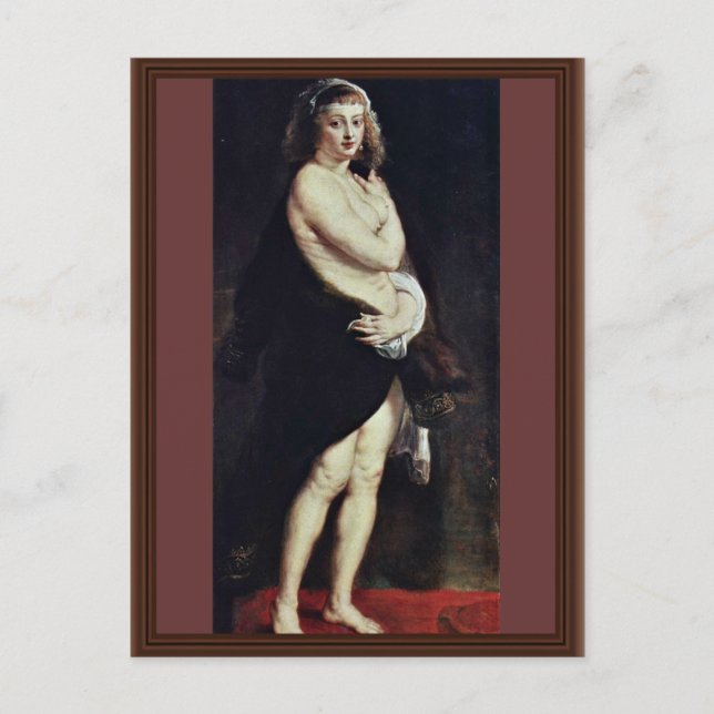 Das Pelzchen (Porträtt of Hélène Fourment) från Ru Vykort (Framsida)