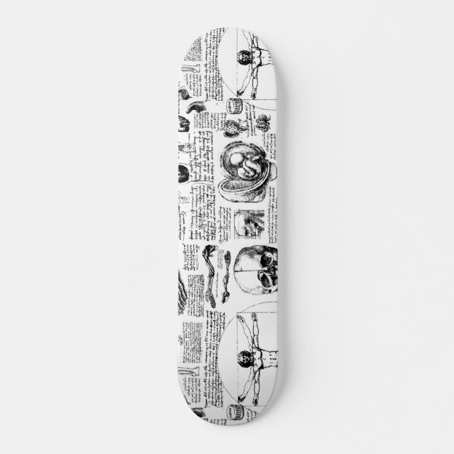 Das Vinci anatomiSketchbook Old School Skateboard Bräda 21,6 Cm (Framsida)